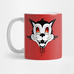 Retro Cat / Flames Mug